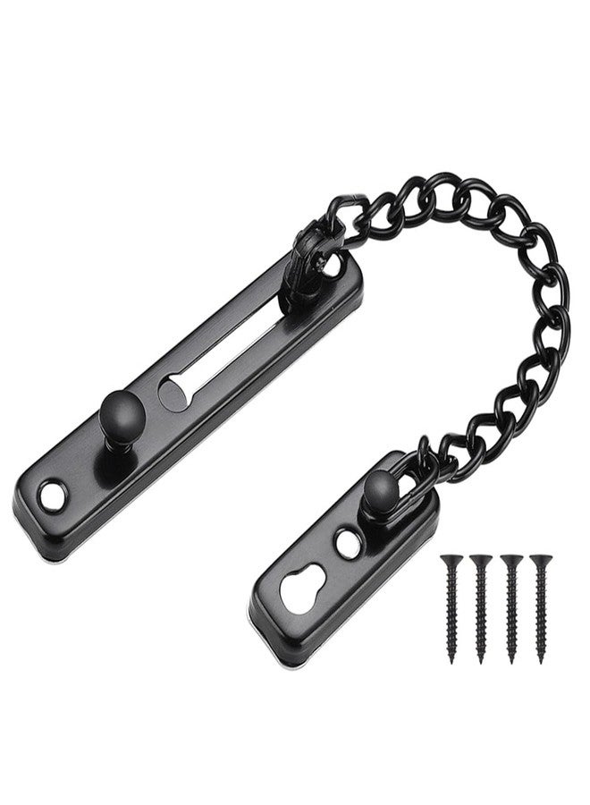 JAMBUVANTI 1Pcs, Chain Lock, Durable Chain Door Guard, Stainless Steel Security for Wood Door for Metal Door - Chain Door Guard with Spring Anti-Theft Press Lock for Home Hotel. - Image 1